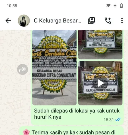 Pengiriman Papan Bunga Duka Lenteng Agung